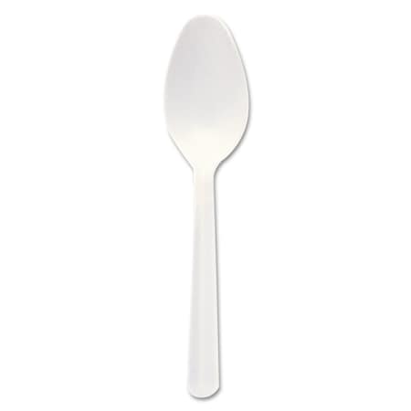 Bonus Polypropylene Cutlery, 5, Teaspoon, White, PK1000
